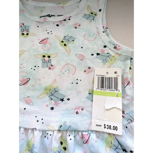 Star Wars Little Girls Sweet Child Sleeveless Tank Dress Crew Neck Multi Sz 4 - Picture 3 of 5